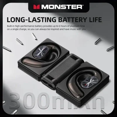 MONSTER Open Ear Wireless Headphones - Black